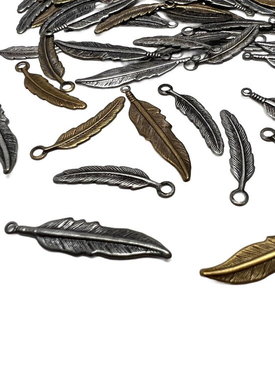 Feather Charms 70+ Pieces Craft Jewelry Making Supplies - Picture 1 of 4